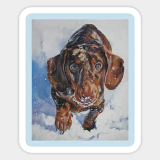 Dachshund Fine Art Painting Sticker